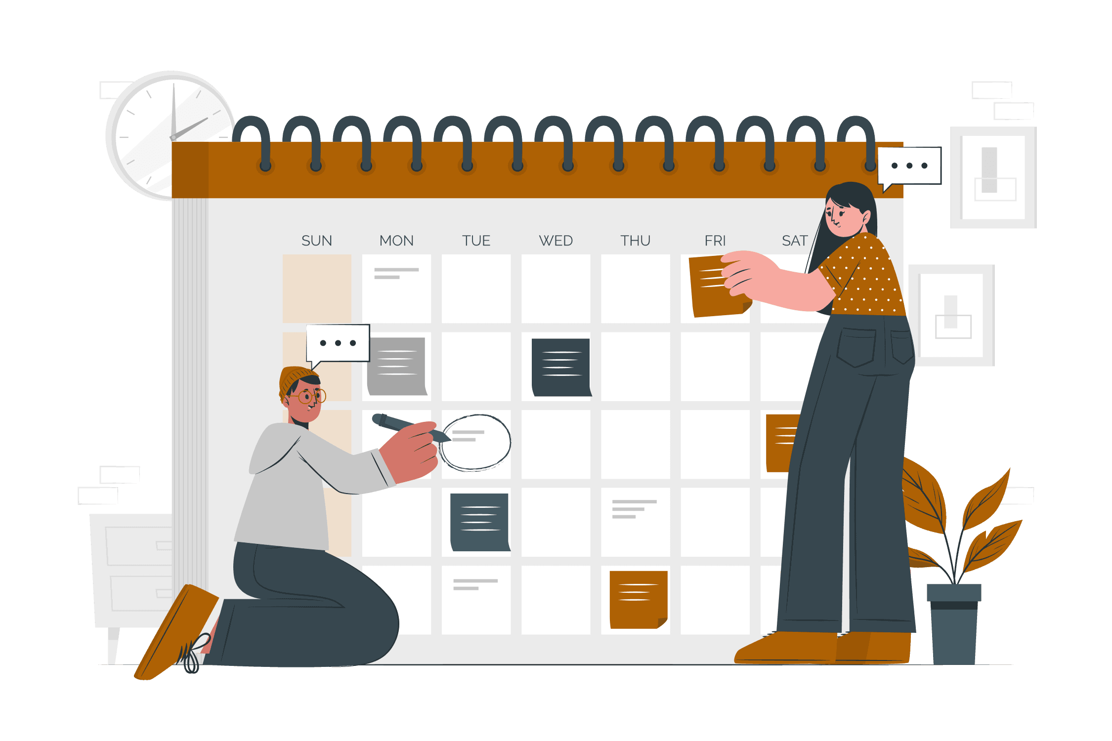 Event calendar illustration