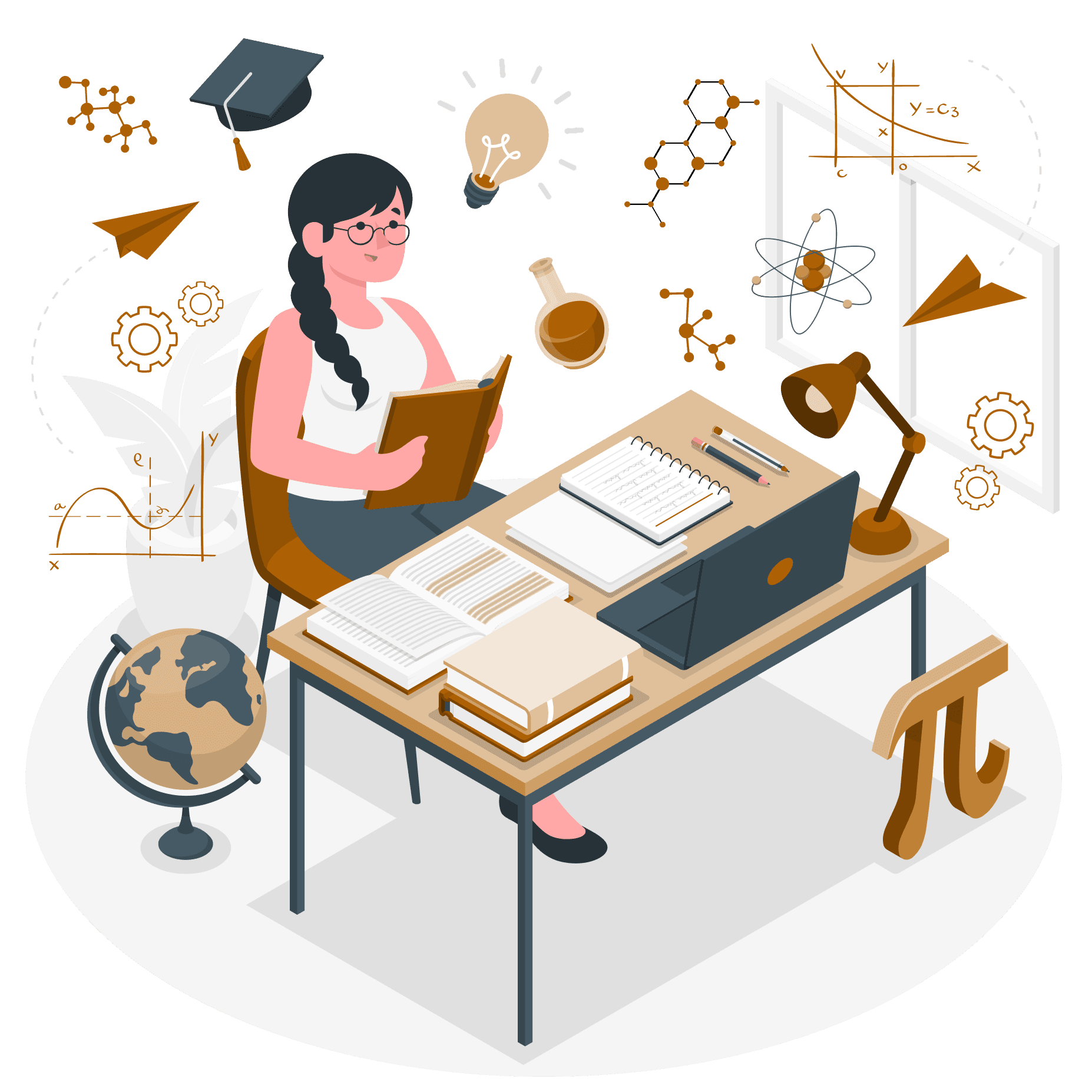 Learning and training illustration